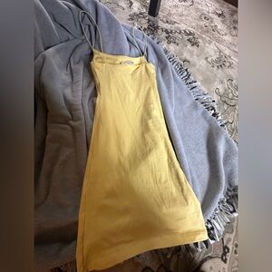 LIGHT YELLOW ZARA MINI DRESS